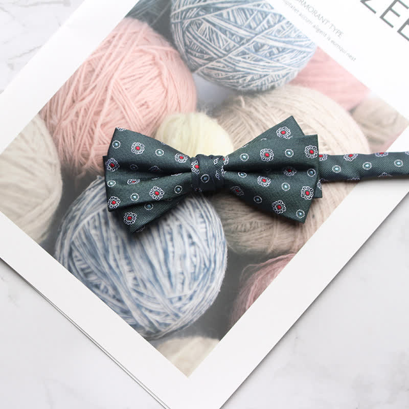 Men's Multi Styles Floral Printed Prom Bow Tie - Image 10