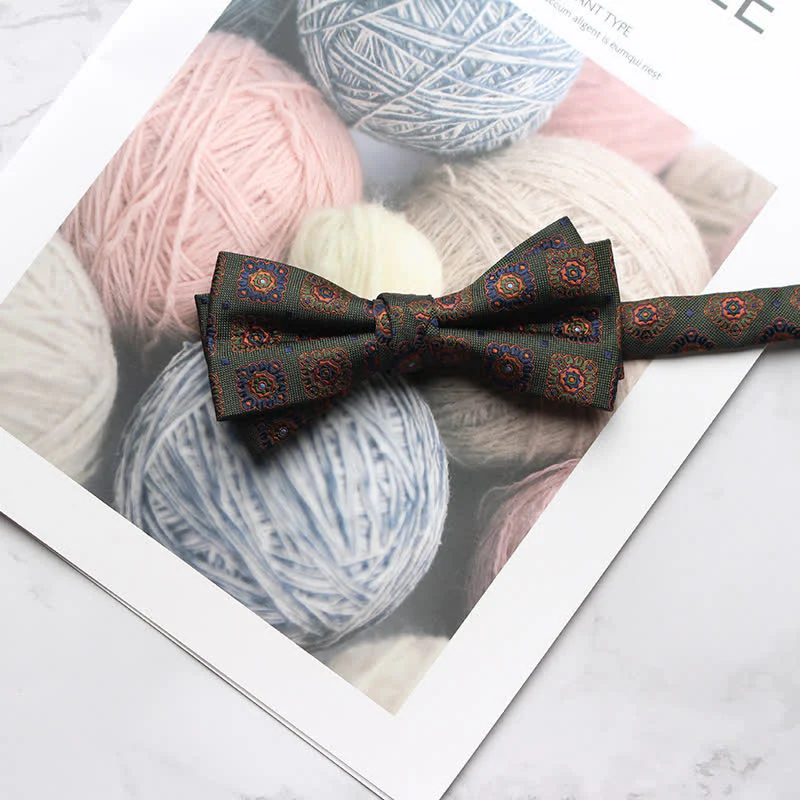 Men's Multi Styles Floral Printed Prom Bow Tie - Image 11