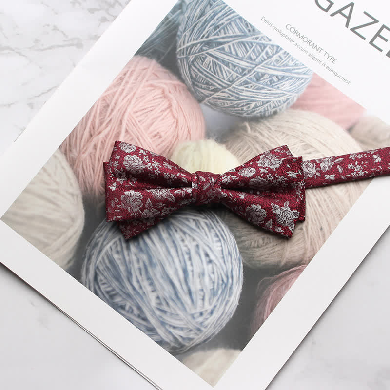 Men's Multi Styles Floral Printed Prom Bow Tie - Image 14