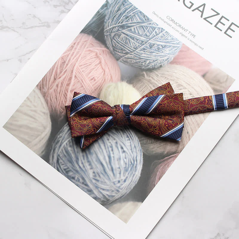 Men's Multi Styles Floral Printed Prom Bow Tie - Image 22