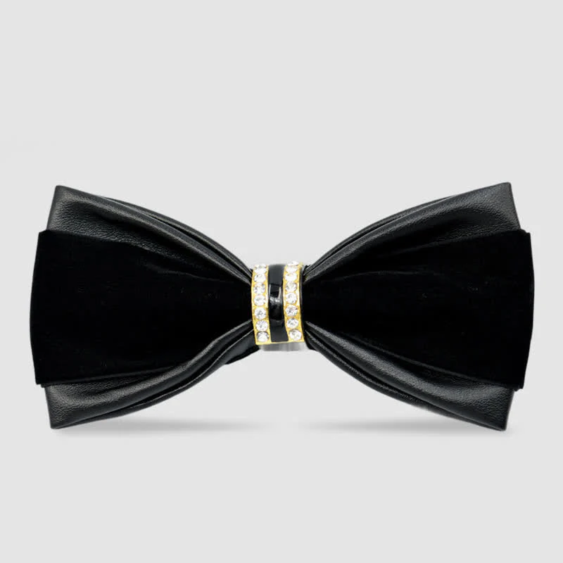 Men's Noble Classy Leather Bow Tie - Image 4