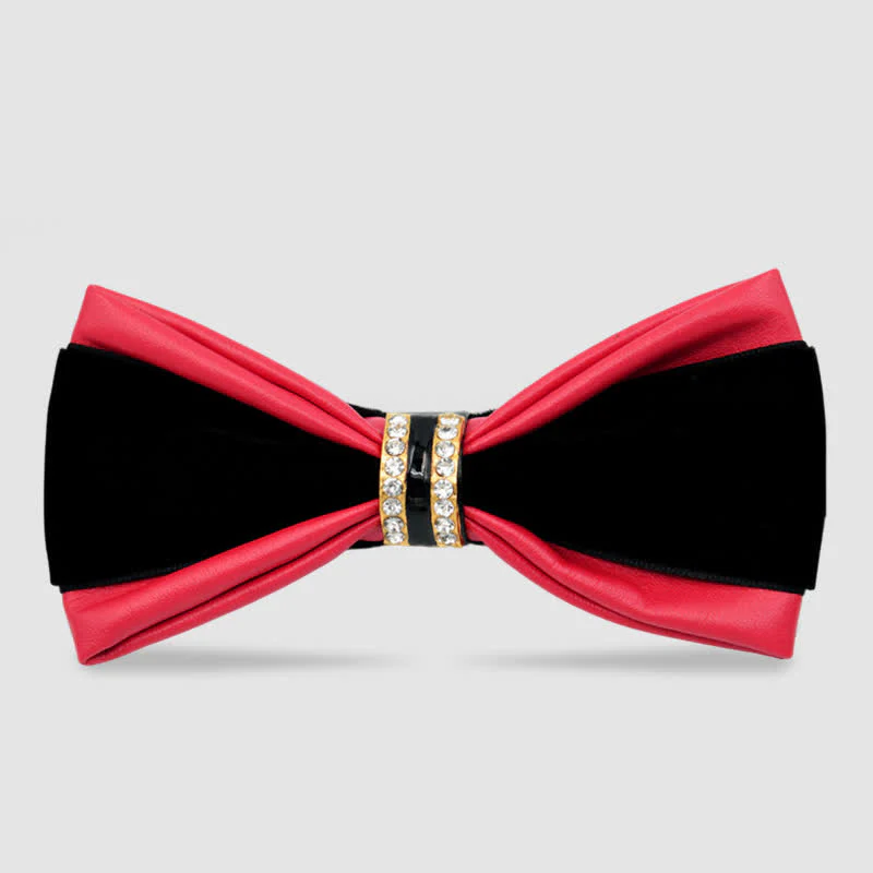 Men's Noble Classy Leather Bow Tie - Image 6