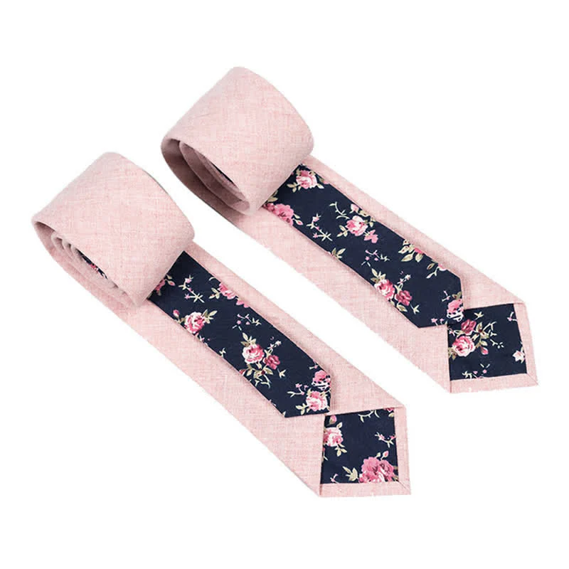 Men's Novel Plaid Floral Patchwork Necktie - Image 17