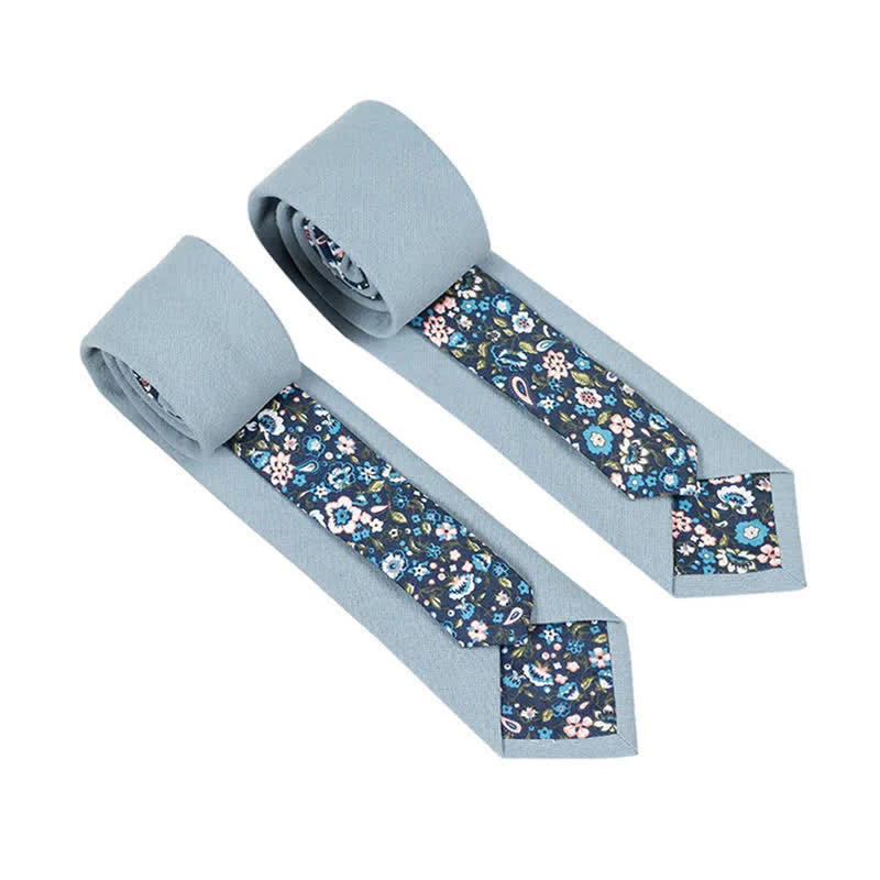 Men's Novel Plaid Floral Patchwork Necktie - Image 18