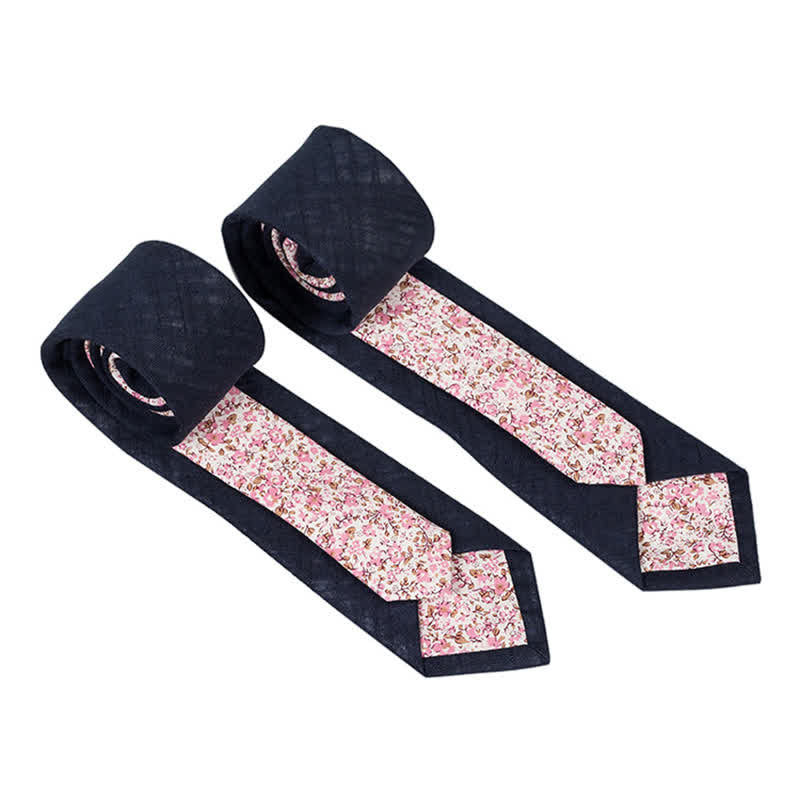 Men's Novel Plaid Floral Patchwork Necktie - Image 26
