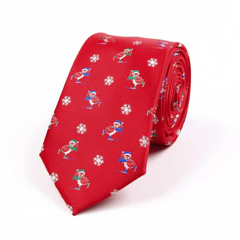 Men's Novelty Christmas Santa Vibe Element Necktie - Image 12