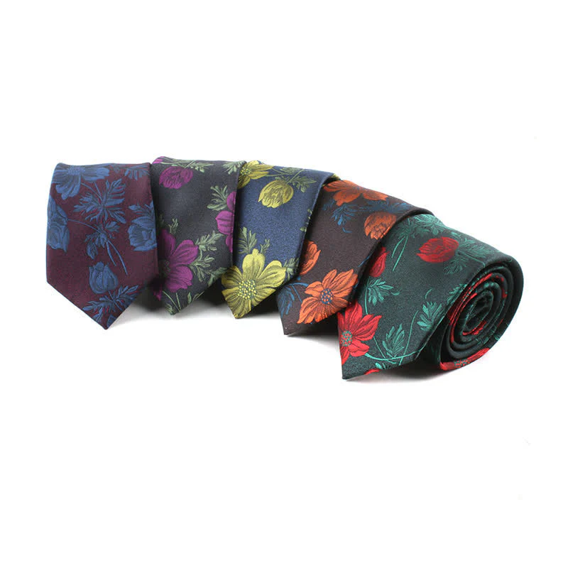 Men's Novelty Flower with Stem Necktie - Image 2