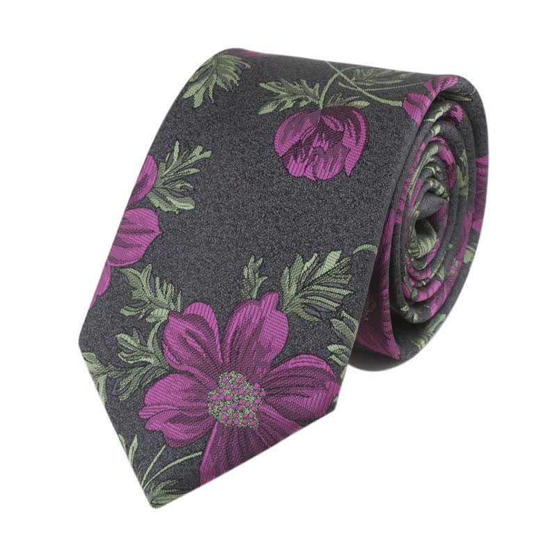 Men's Novelty Flower with Stem Necktie - Image 5