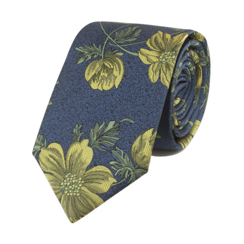 Men's Novelty Flower with Stem Necktie - Image 6