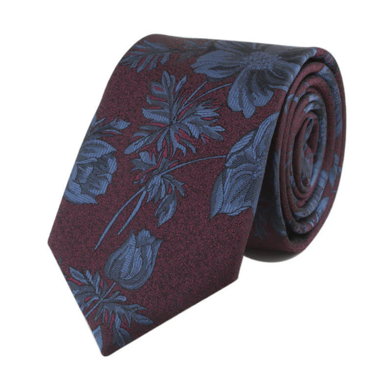Men's Novelty Flower with Stem Necktie - Image 7