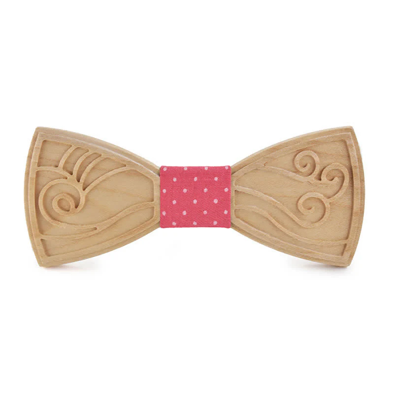 Men's Novelty Music Engraving Wooden Bow Tie - Image 20