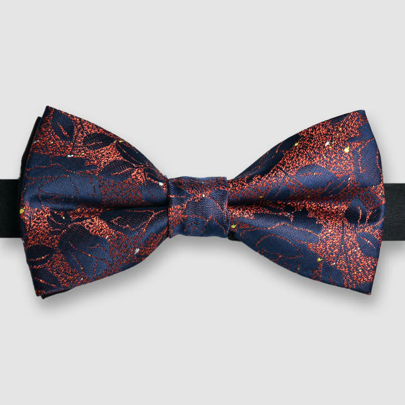 Men's Ornate Patterned Lustrous Fabric Bow tie - Image 6