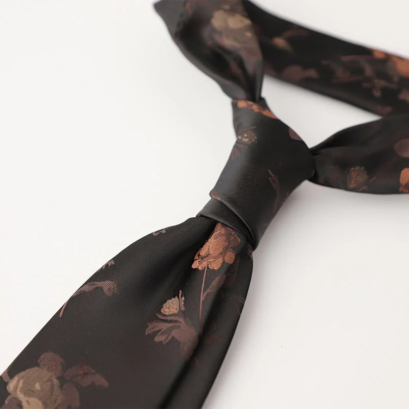 Men's Ornate Patterned Silk-Like Fabric Neckties - Image 11