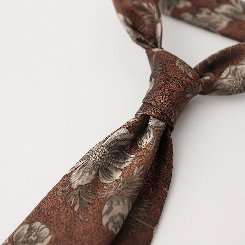 Men's Ornate Patterned Silk-Like Fabric Neckties - Image 3