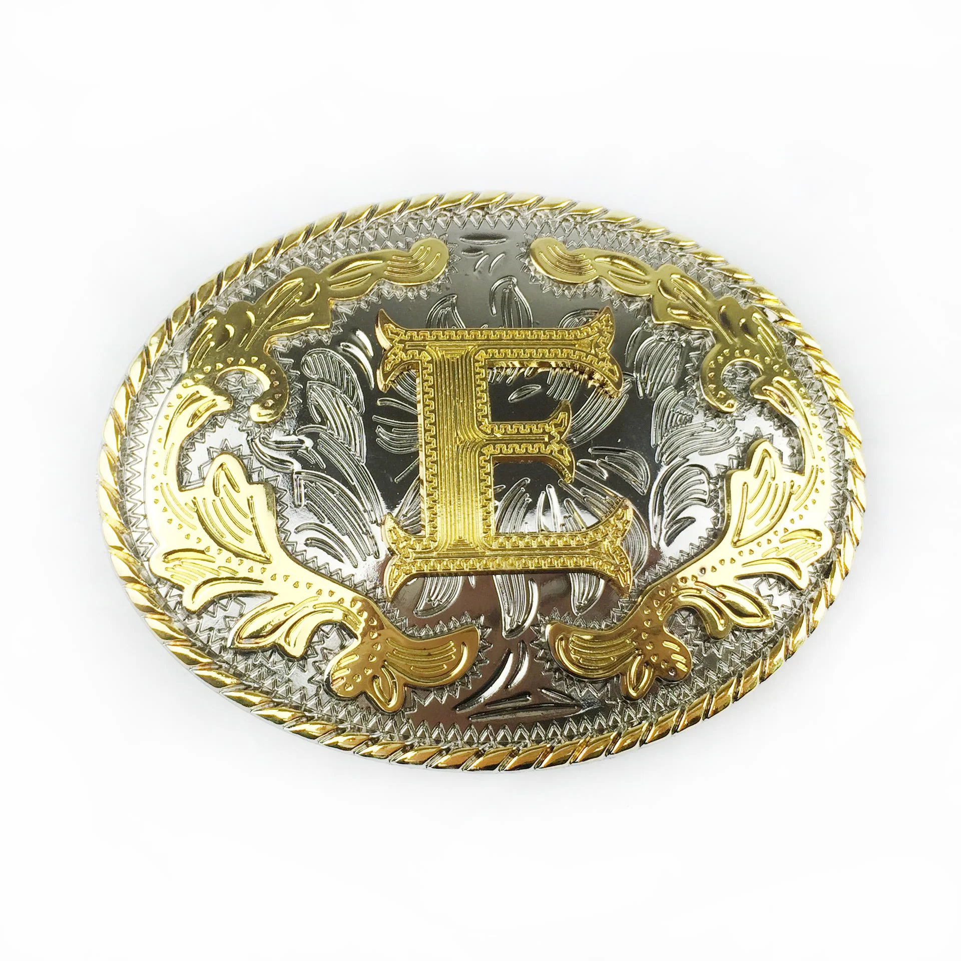 Men's Oval Golden Carved Letter Buckle Leather Belt - Image 13
