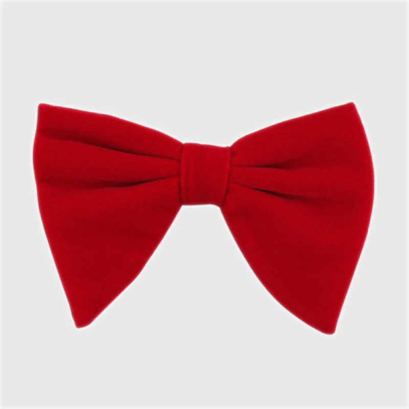 Men's Gentleman Oversize Droopy Velvet Bow Tie - Image 11