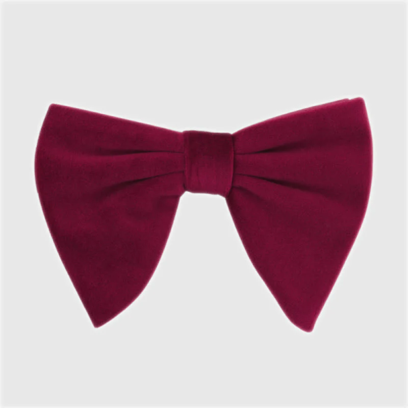 Men's Gentleman Oversize Droopy Velvet Bow Tie - Image 12