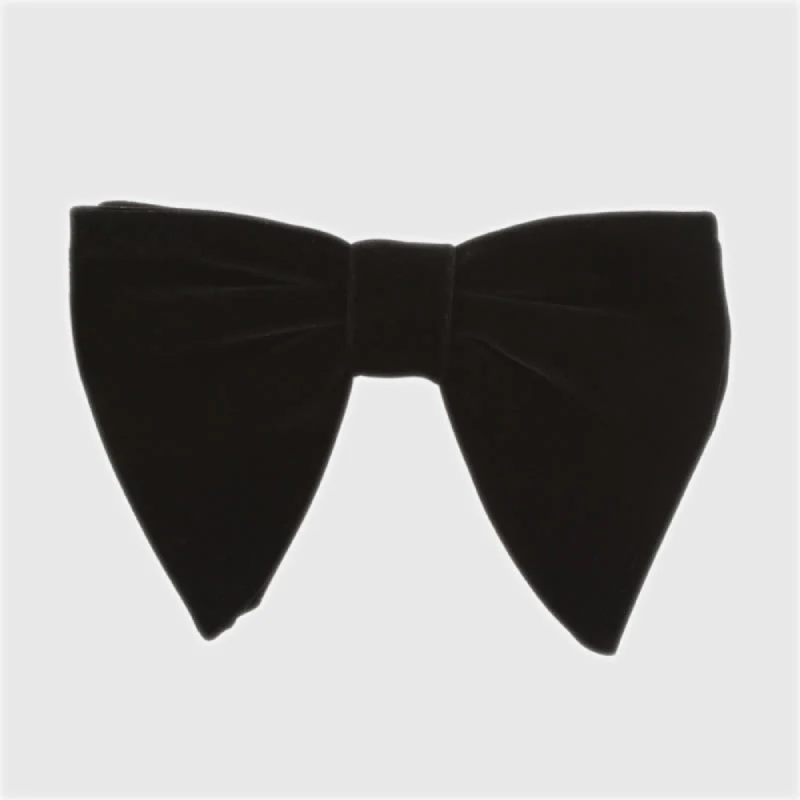 Men's Gentleman Oversize Droopy Velvet Bow Tie - Image 19