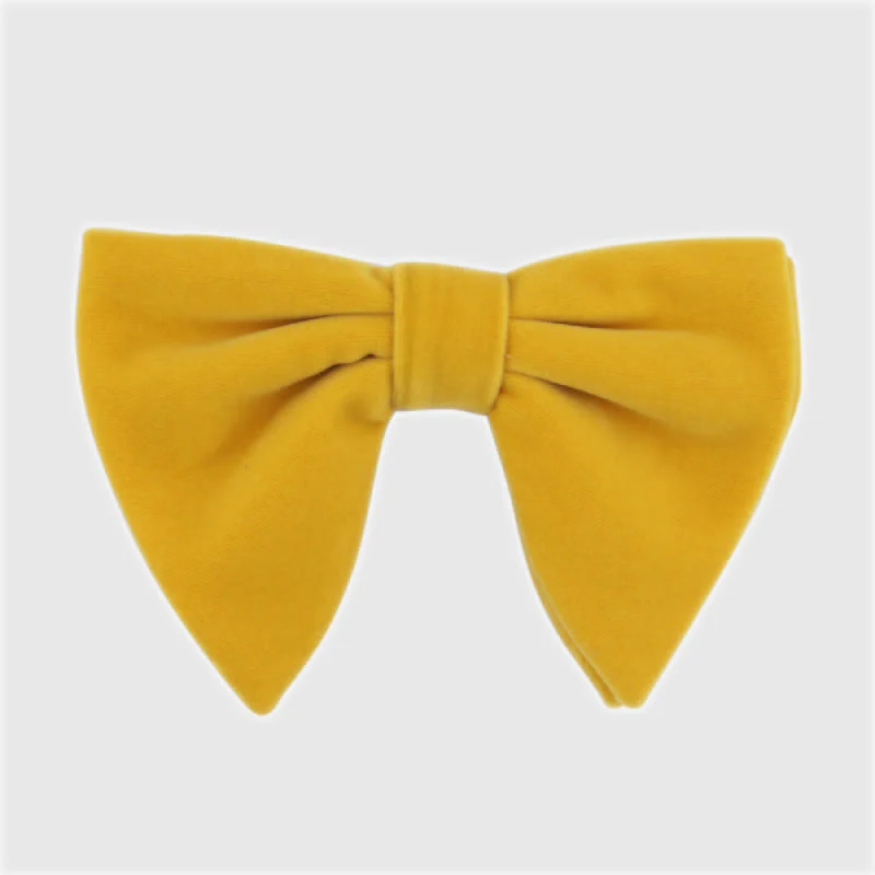 Men's Gentleman Oversize Droopy Velvet Bow Tie - Image 9