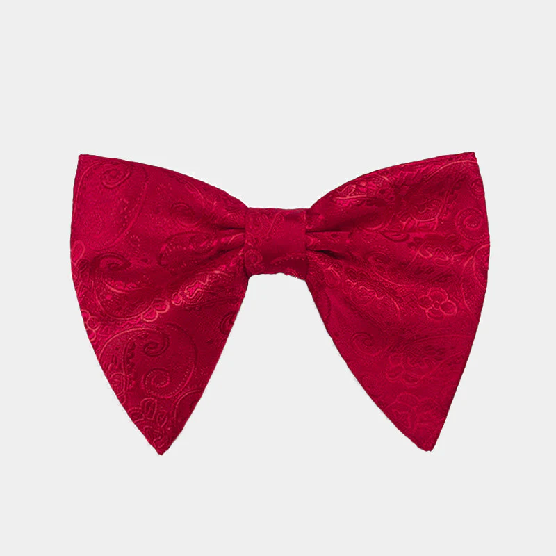 Men's Paisley Oversized Pointed Tuxedo Bow Tie - Image 10