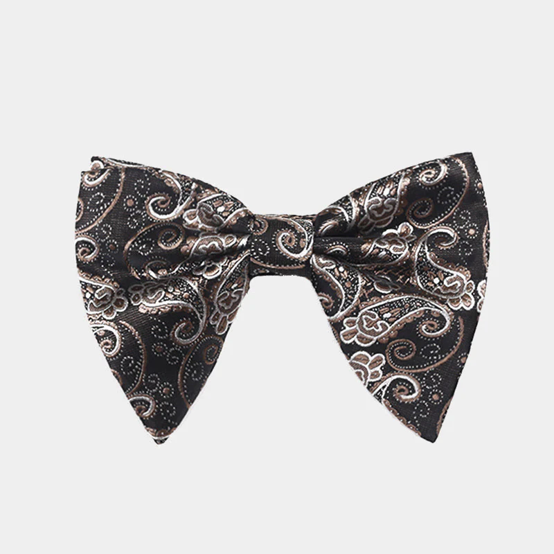 Men's Paisley Oversized Pointed Tuxedo Bow Tie - Image 6
