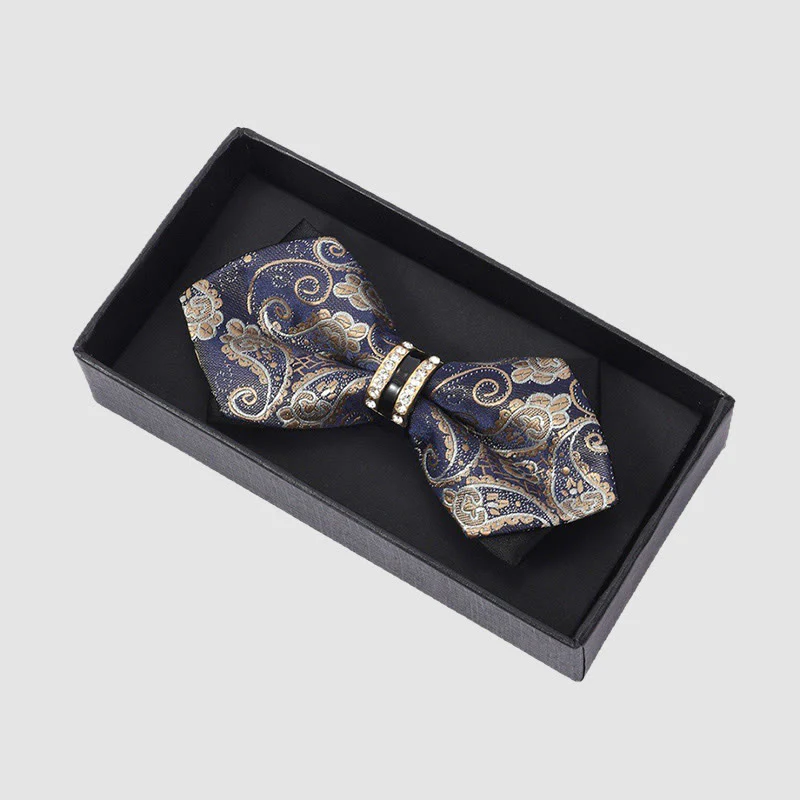 Men's Paisley Pattern Decorative Buckle Formal Bow Tie - Image 5