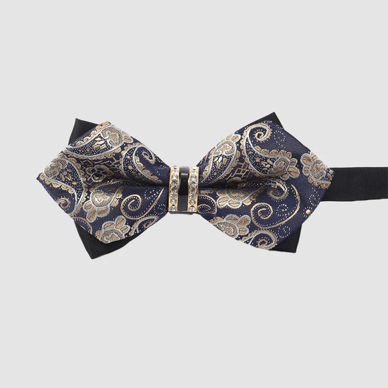 Men's Paisley Pattern Decorative Buckle Formal Bow Tie - Image 6