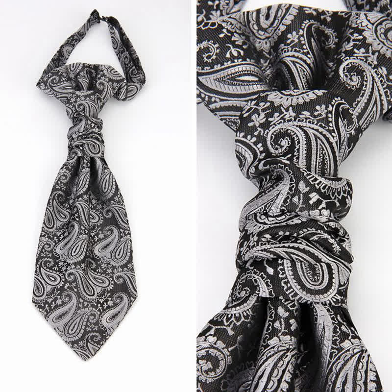 Men's Paisley Suit Vest Pre-tied Necktie - Image 2