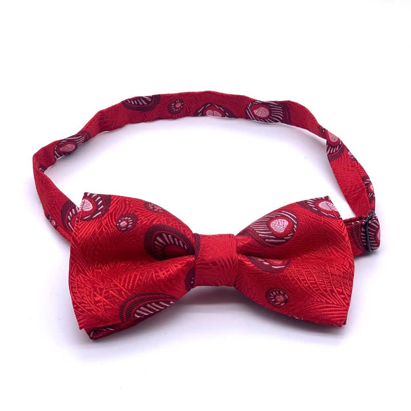 Men's Peacock Feather Pattern Bow Tie - Image 3