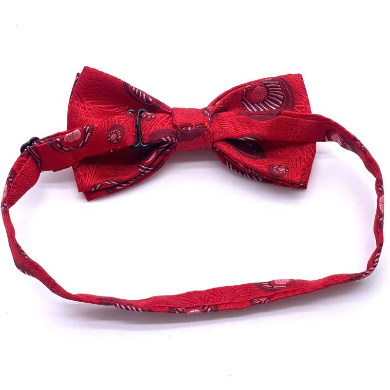 Men's Peacock Feather Pattern Bow Tie - Image 5