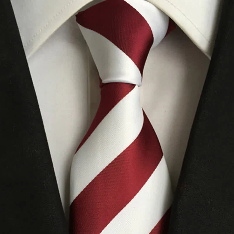 Men's Peppy Block Striped Necktie - Image 2