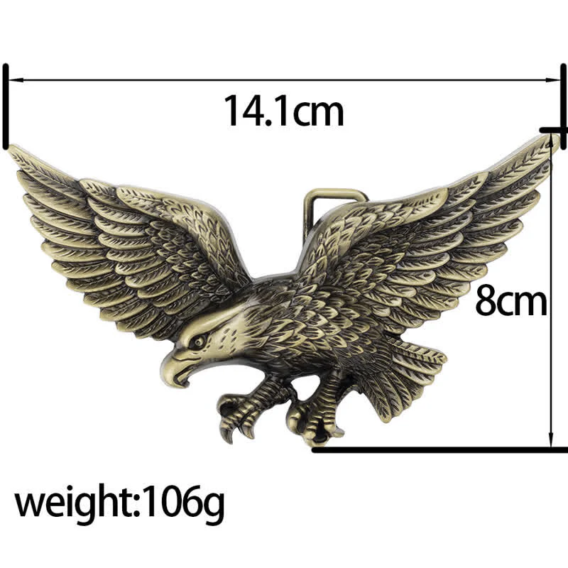 Men's Personality Large Flying Eagle Buckle Leather Belt - Image 2