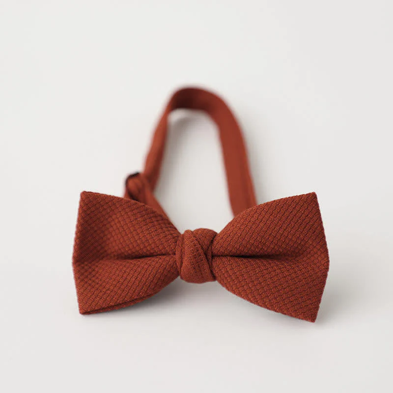 Men's Morandi Theme Solid Color Bow Tie - Image 11