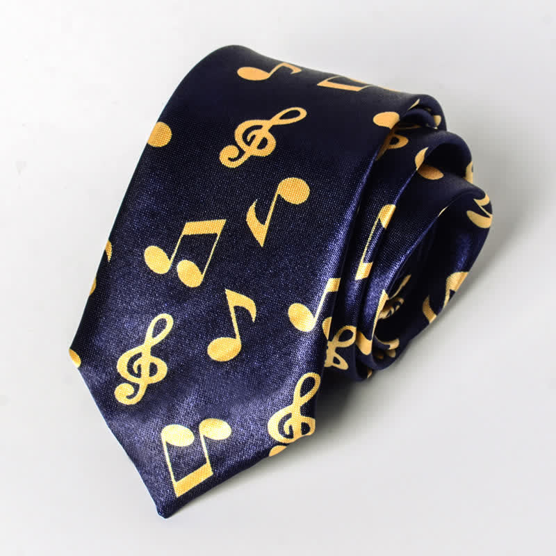 Men's Personality Piano Music Note Necktie - Image 12