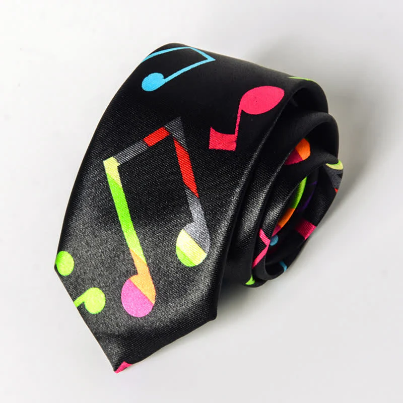 Men's Personality Piano Music Note Necktie - Image 15