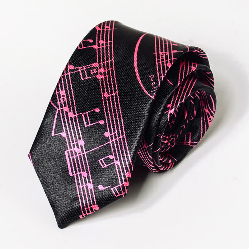 Men's Personality Piano Music Note Necktie - Image 17