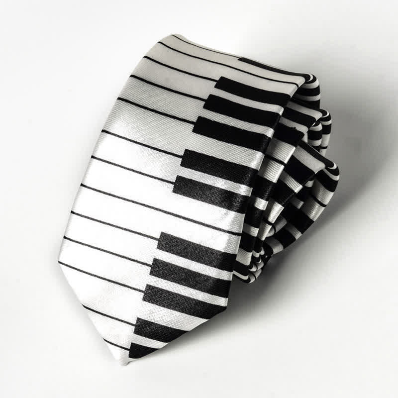 Men's Personality Piano Music Note Necktie - Image 18