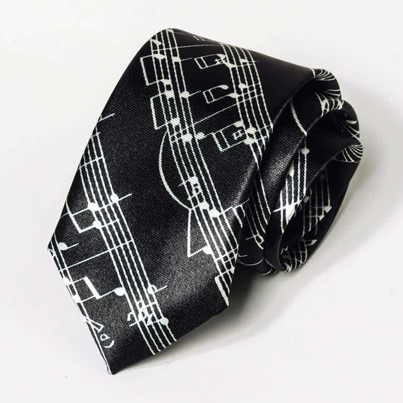 Men's Personality Piano Music Note Necktie - Image 3