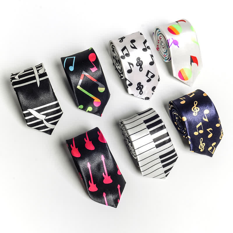 Men's Personality Piano Music Note Necktie - Image 5