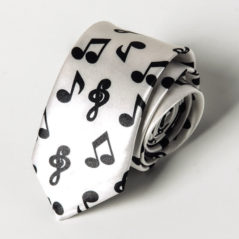 Men's Personality Piano Music Note Necktie - Image 7