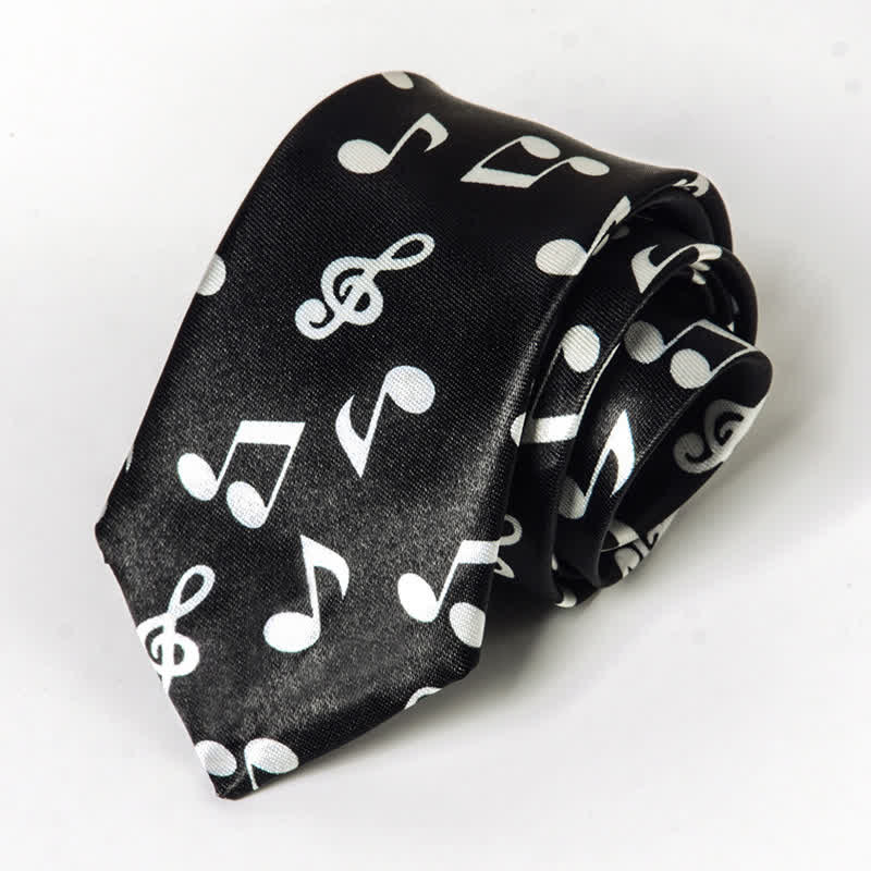 Men's Personality Piano Music Note Necktie - Image 8