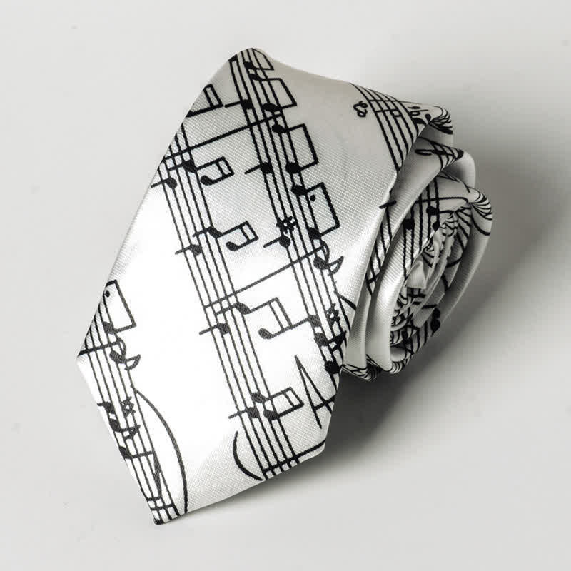 Men's Personality Piano Music Note Necktie - Image 9