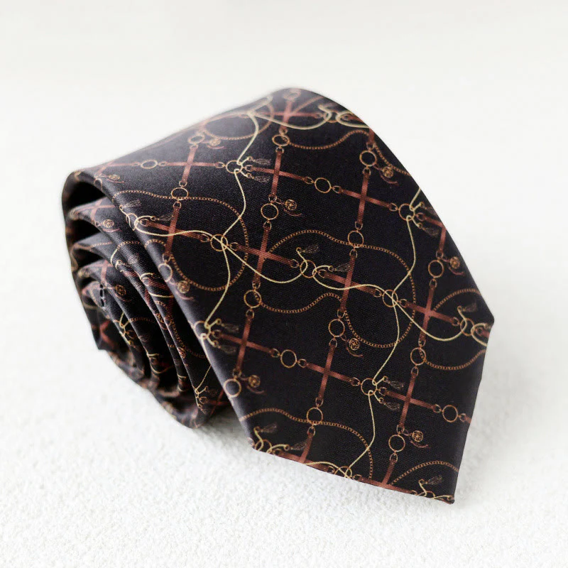 Men's Personalized Horse Printed Hand-Tie Green Necktie - Image 18