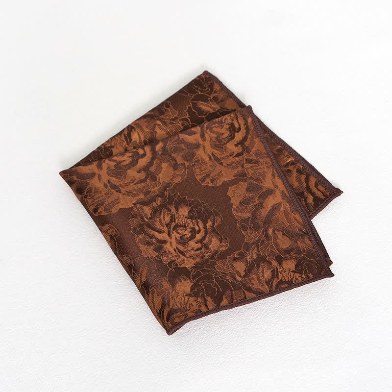 Men's Peru Peony Classic Flower Business Necktie Pocket Square - Image 6