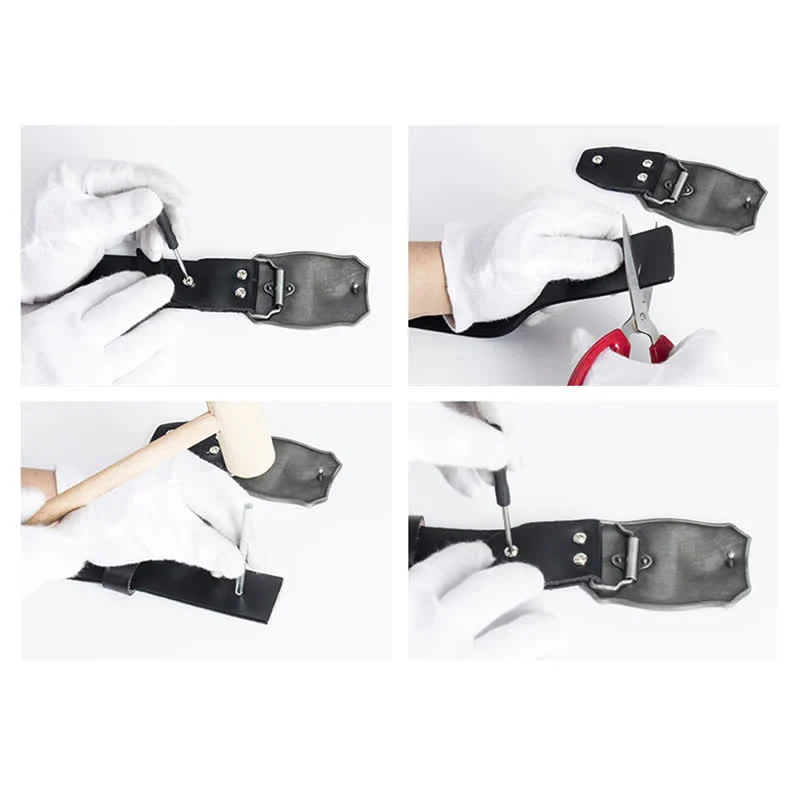 Men's Pirate Skull Cross Guns Leather Belt - Image 6
