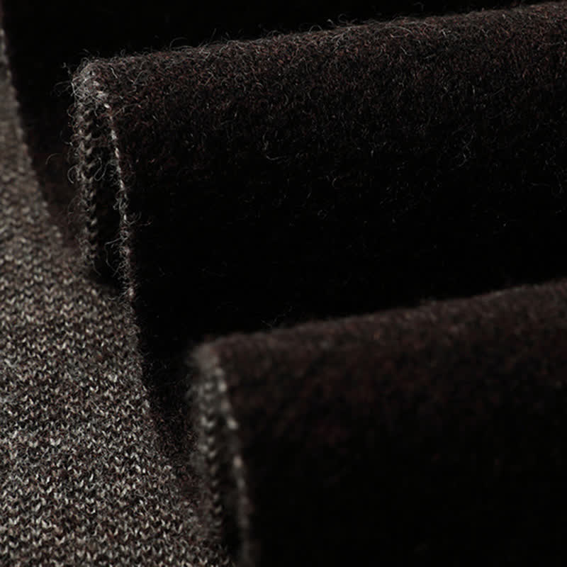 Men's Plaid Checked Contrast Color Block Wool Scarf - Image 5