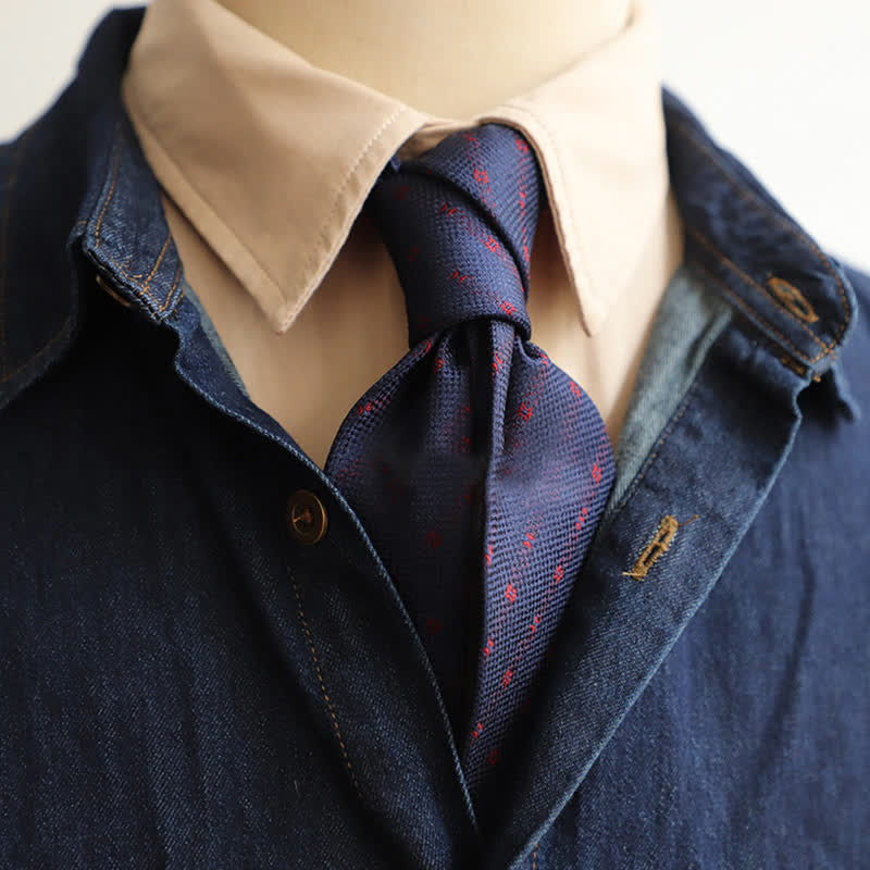 Men's Polka Dots Little Floral Necktie - Image 7