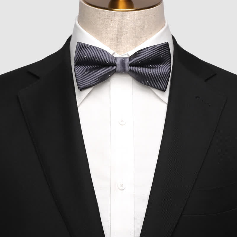 Men's Polka Dotted Formal Tuxedo Bow Tie - Image 2