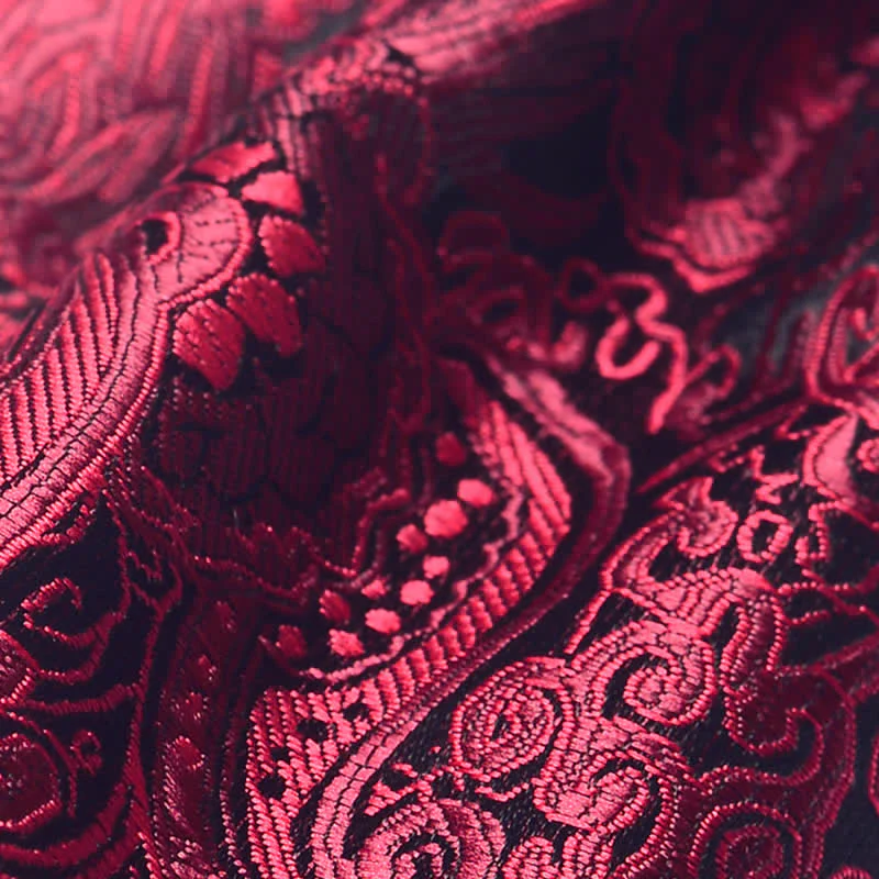 Men's Pre-Tied Paisley Patterned Wrinkle Knot Ascot Necktie - Image 6