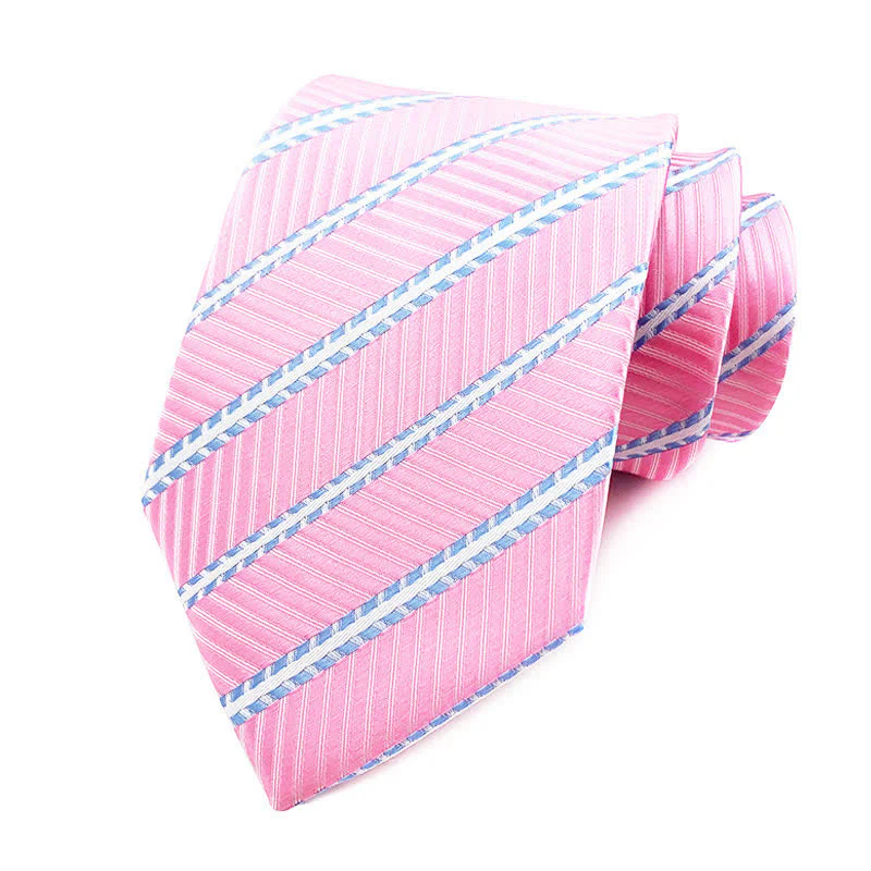 Men's Preppy Urban Striped Necktie - Image 10